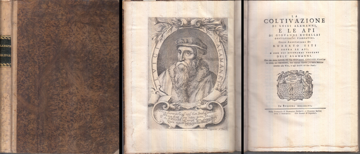 LH- LA COLTIVAZIONE LE API SETTECENTINA - ALAMANNI RUCELLAI ---- 1746- C- XFS152