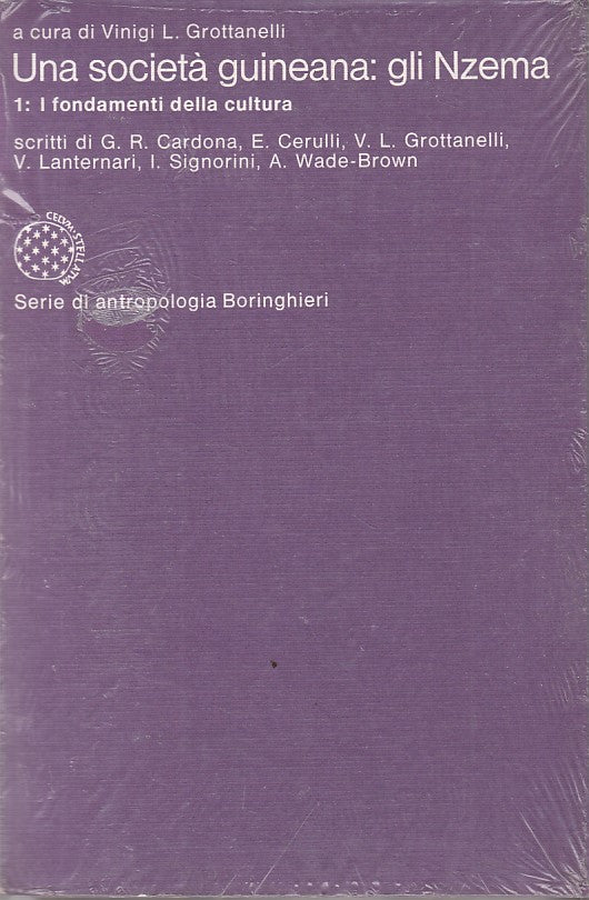 LS- SOCIETA' GUINEANA NZEMA CULTURA- GROTTANELLI- BORINGHIERI--- 1977 - B - YFS9