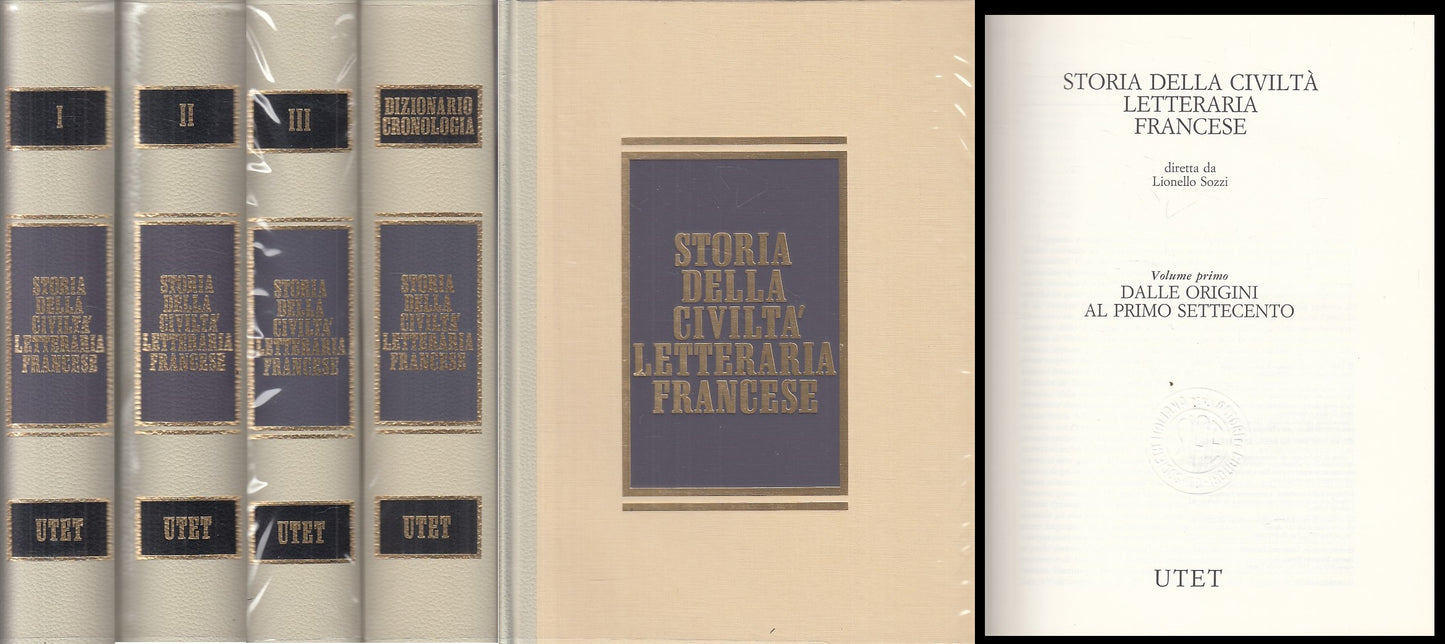 LS- STORIA CIVILTA' LETTERARIA FRANCESE 4 VOLL. -- UTET --- 1993 - CS - YFS23