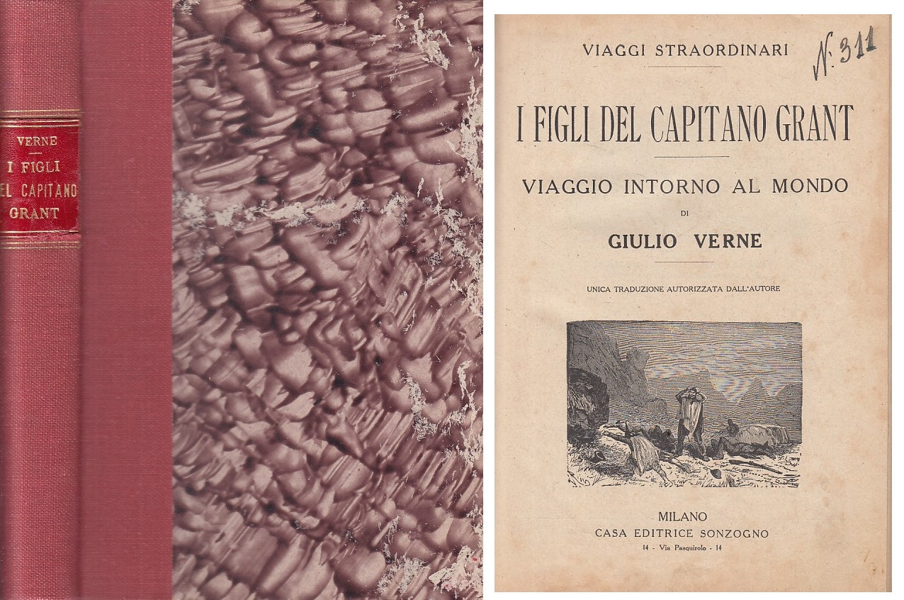 LN- I FIGLI DEL CAPITANO GRANT - VERNE - SONZOGNO - VIAGGI -- 1920 - C - YFS335