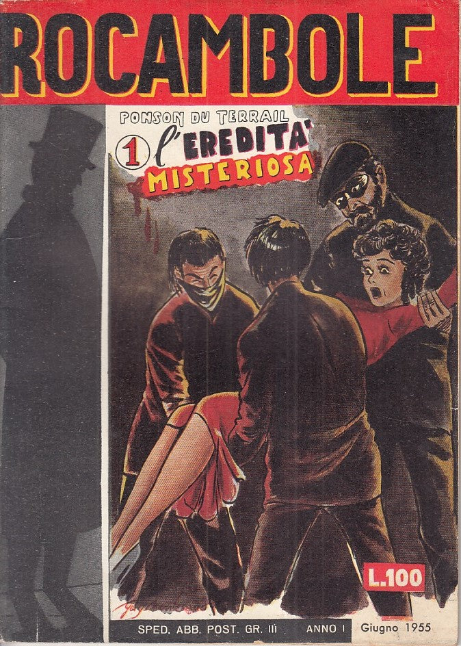 LR- ROCAMBOLE N 1 L'EREDITA' MISTERIOSA - PONSON DU TERRAIL ---- 1955- S- YFS228