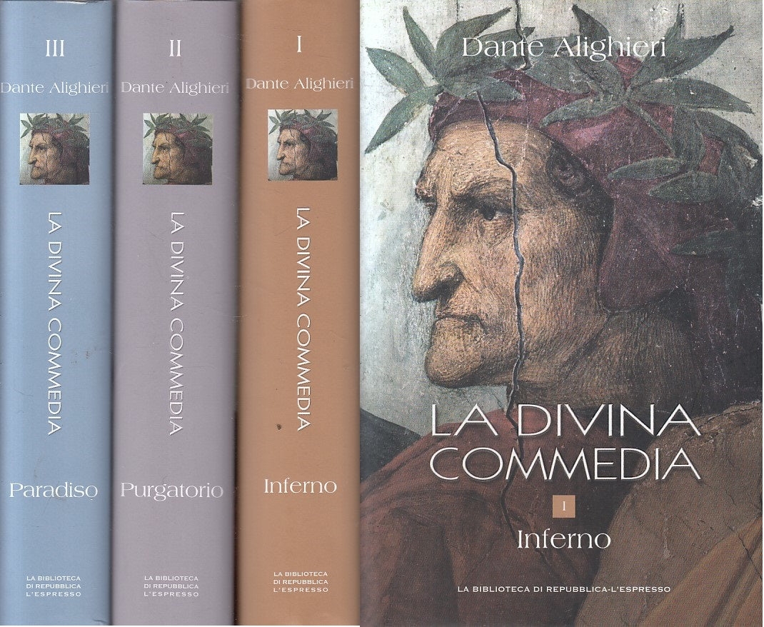 LN- LA DIVINA COMMEDIA 3 VOLUMI - DANTE - L'ESPRESSO --- 2009 - CS - ZFS329