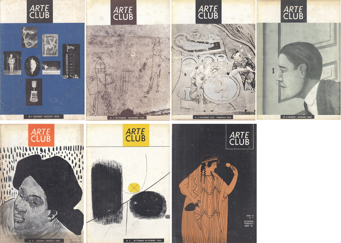 LT- ARTE CLUB 7 VOLUMI -- GARZANTI --- 1959 - B - YFS90