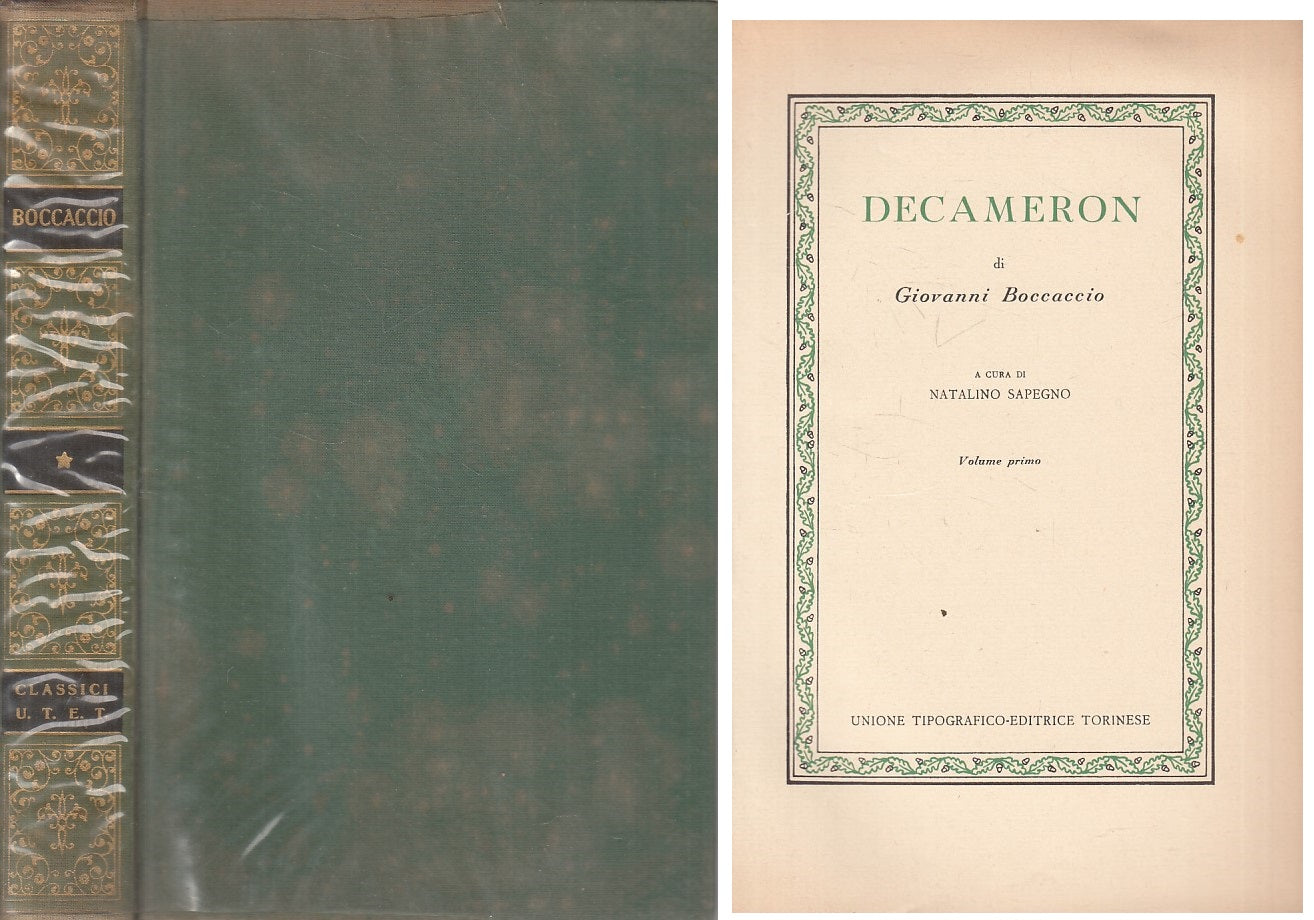 LN- DECAMERON VOL.1 - BOCCACCIO - UTET - CLASSICI ITALIANI -- 1956 - CS - ZFS213