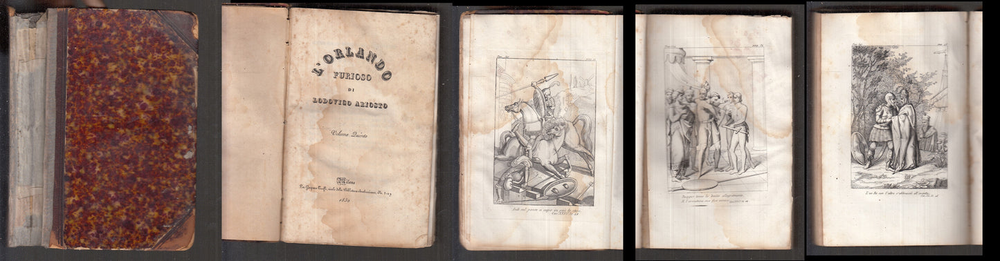 L'ORLANDO FURIOSO VOLUME QUINTO- LODOVICO ARIOSTO- TRUFFI--- 1830- C- XFS109