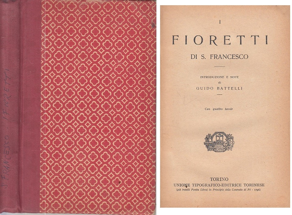 LD- I FRIORETTI - SAN FRANCESCO - UTET - CLASSICI ITALIANI -- 1929 - C - ZFS125