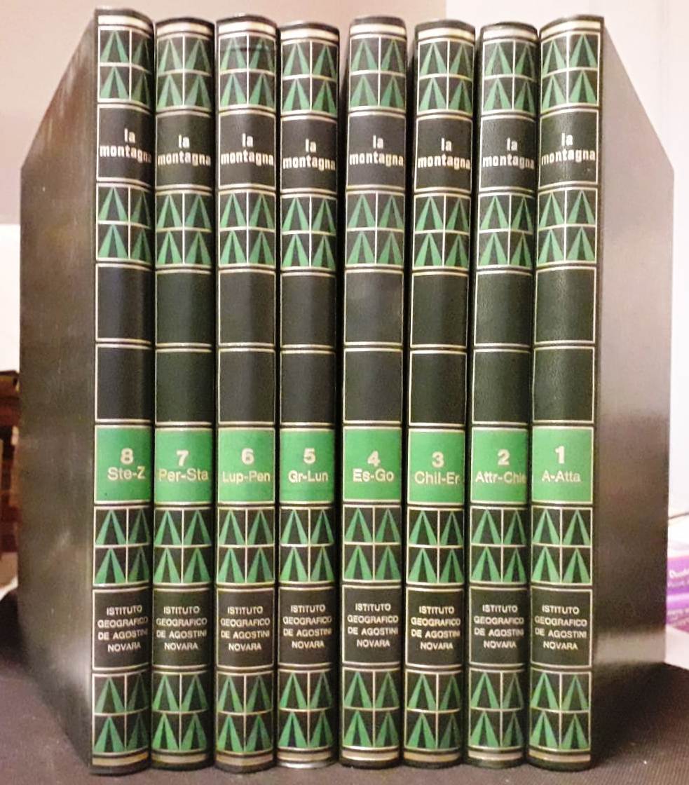 LZ- GRANDE ENCICLOPEDIA LA MONTAGNA 8 VOLUMI COMPLETA-- DeAGOSTINI--- 1975- C- YFS