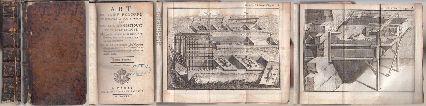 LH- ART DE FAIRE ECLORRE TOME SECOND SETTECENTINA - REAUMUR ---- 1751- C- XFS95
