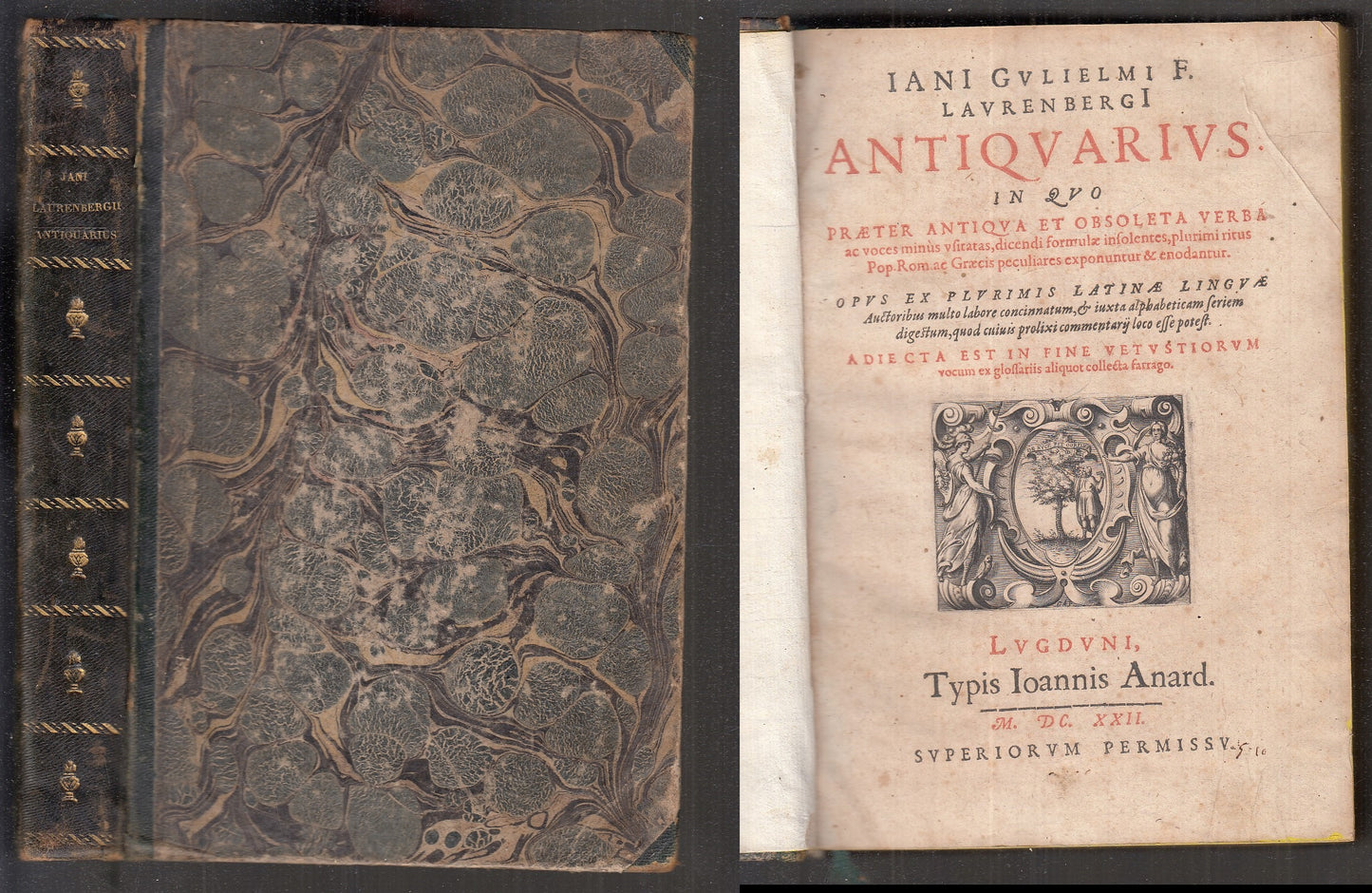 LH- ANTIQUARIUS ANTIQUA OBSOLETA VERBA SEICENTINA- LAUREMBERG---- 1622- C-XFS110