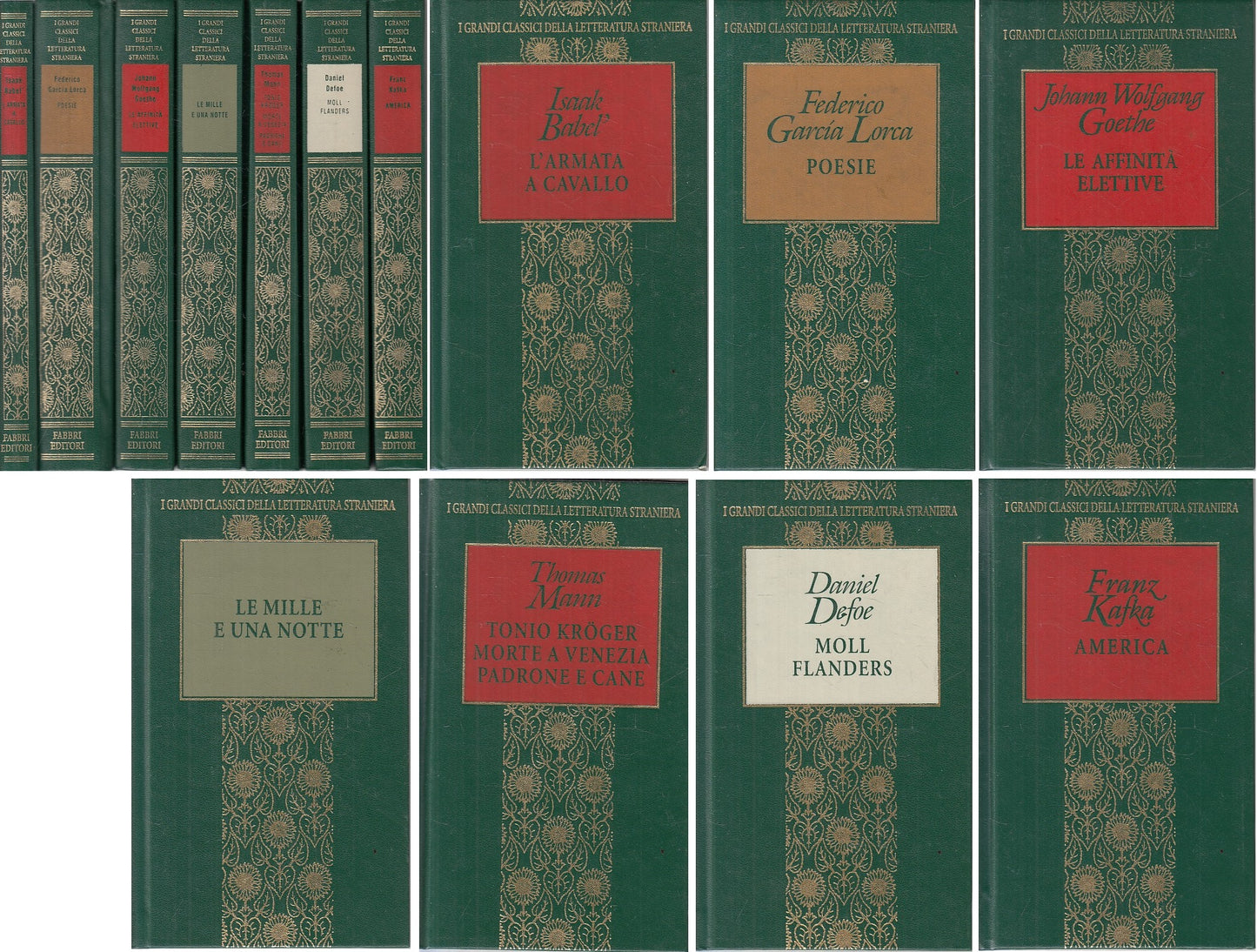 LN- GRANDI CLASSICI LETTERATURA STRANIERA 7 VOLL. -- FABBRI--- 1996 - C - YFS165