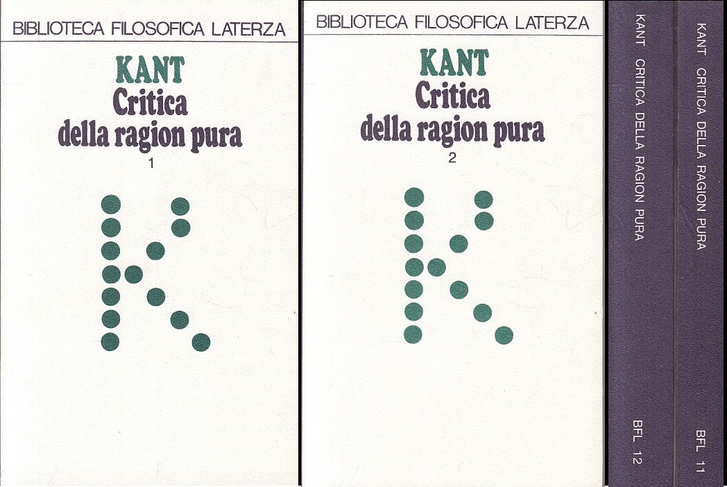 LS- CRITICA DELLA RAGION PURA 2 VOLL. - KANT - LATERZA --- 1975 - B - ZFS609