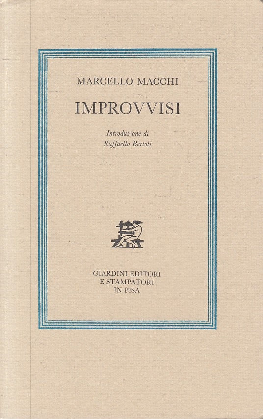 IMPROVVISI POESIE - MARCELLO MACCHI - GIARDINI --- 1990 - B - ZFS67