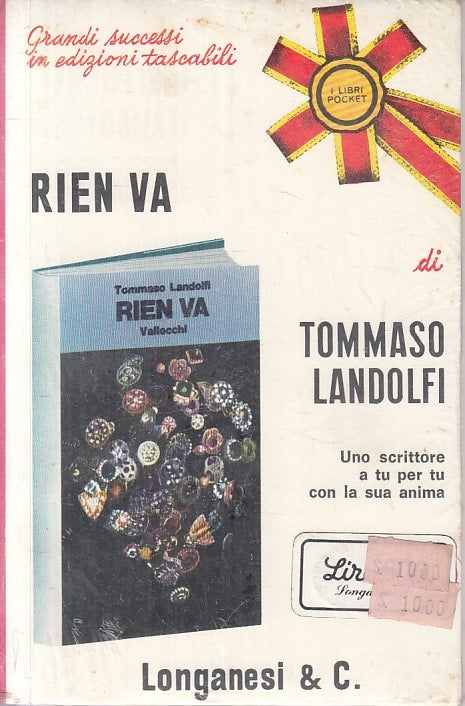 LN- RIEN VA SIGILLATO - LANDOLFI - LONGANESI - LIBRI POCKET -- 1966 - B - ZFS70