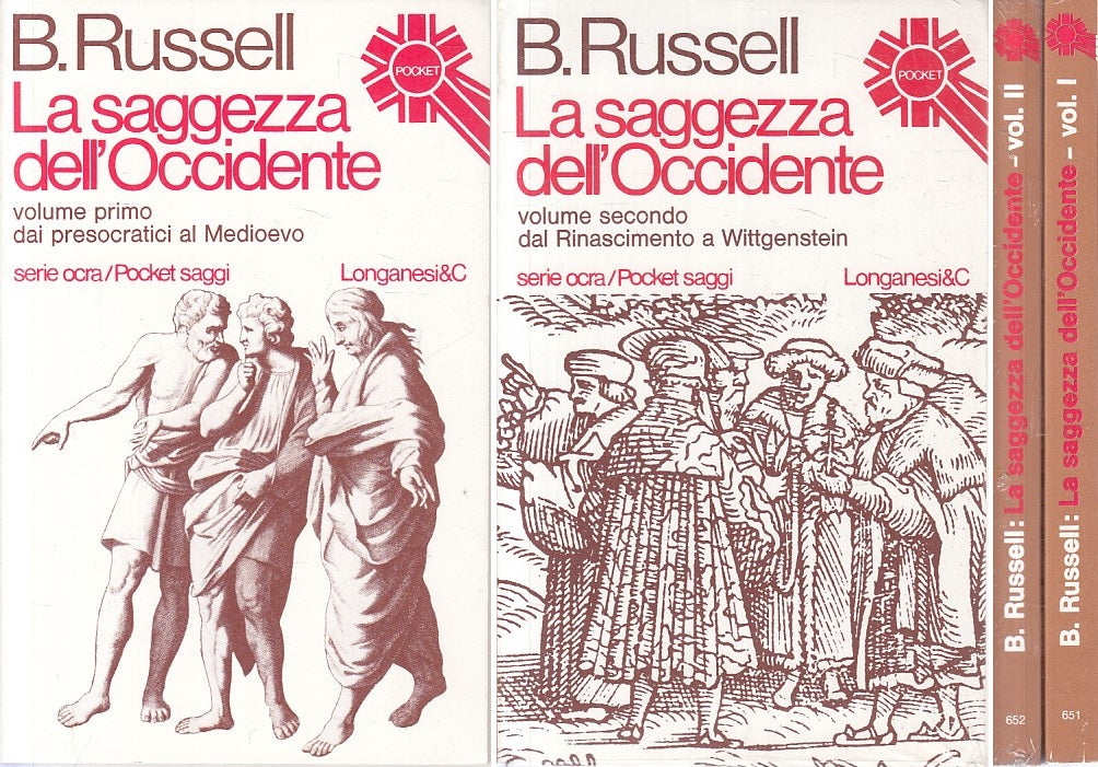 LS- LA SAGGEZZA DELL'OCCIDENTE 2 VOLL. - RUSSELL - LONGANESI--- 1978 - B - ZFS70
