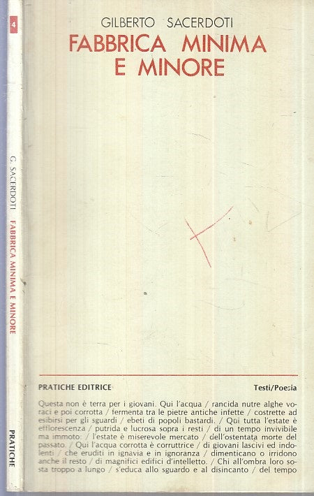 LN- FABBRICA MINIMA E MINORE - GILBERTO SACERDOTI- PRATICHE --- 1978- B- XFS113
