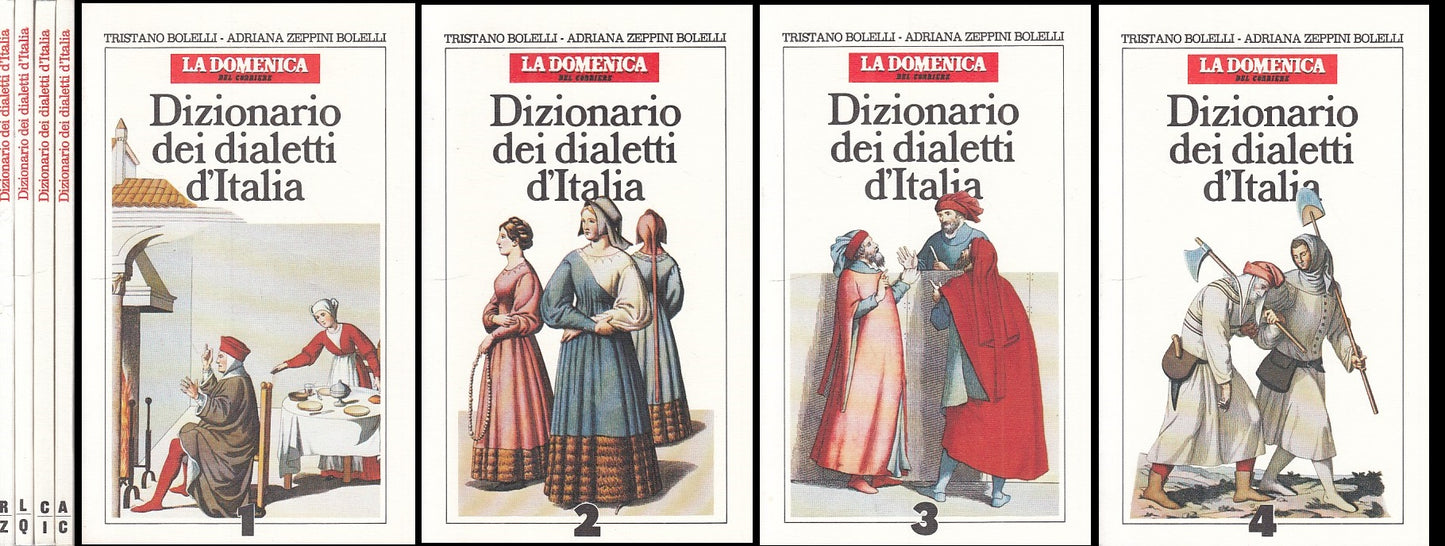 LZ- DOMENICA DIZIONARIO DIALETTI ITALIA 4 VOLL. -- CORRIERE--- 1983 - B - ZFS107