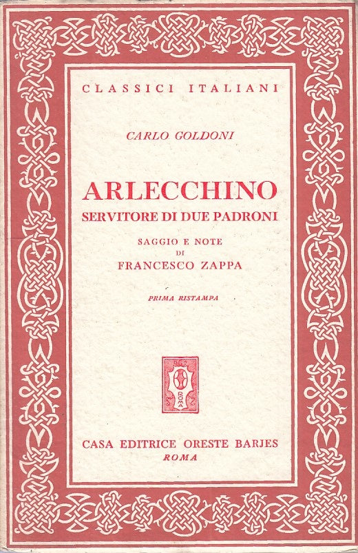 Arlecchino servitore di due padroni - Carlo Goldoni- Oreste Barjes- 1964- ZFS260