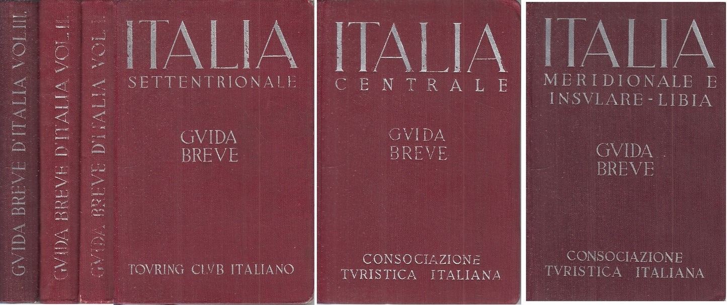 LV- GYUDA BREVE D'ITALIA 3 VOLUMI -- TCI --- 1937 - B - ZFS297