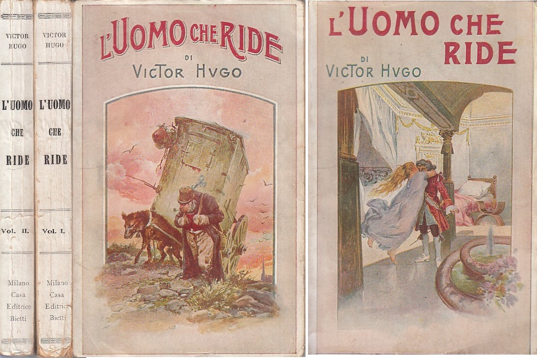 LN- L'UOMO CHE RIDE 2 VOLL. - VICTOR HUGO - BIETTI --- 1927 - B - ZFS4