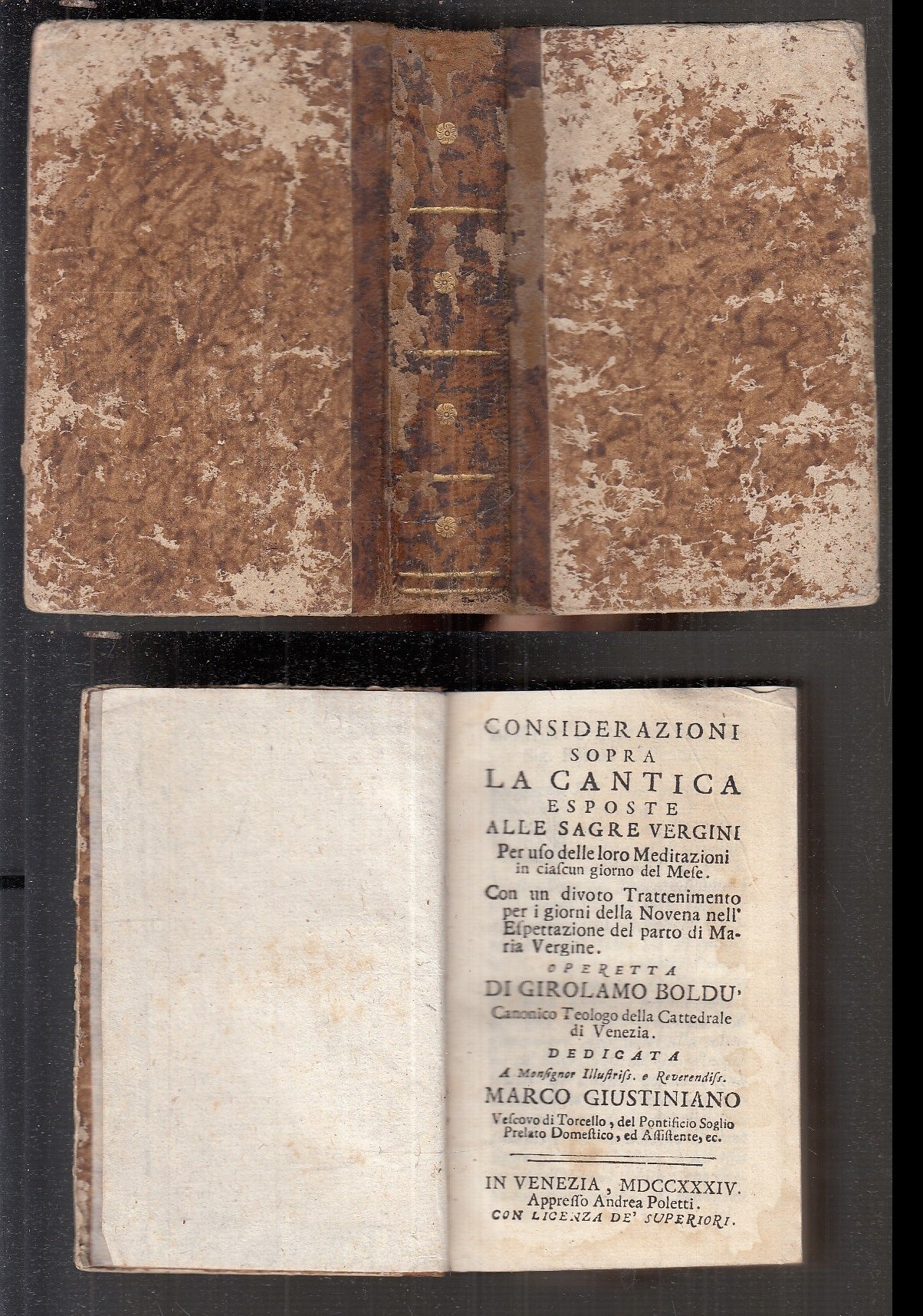 LH- CONSIDERAZIONI SOPRA LA CANTICA SAGRE VERGINI SETTECENTINA - 1734- C- XFS111