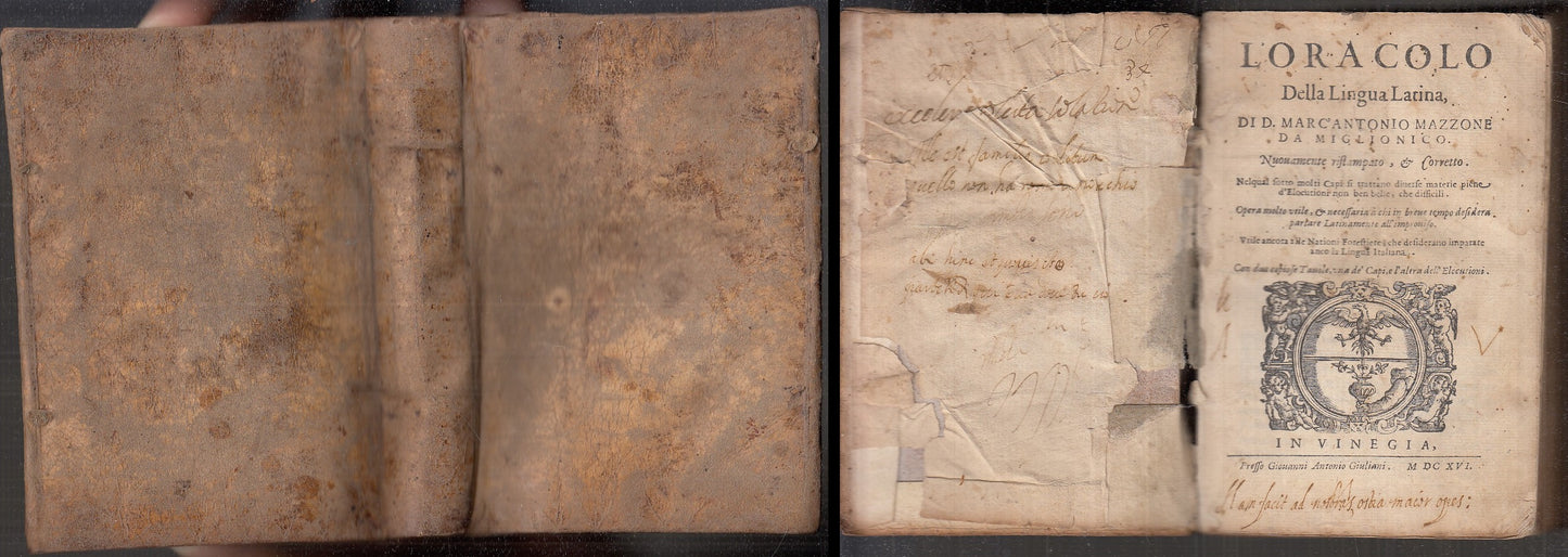 LH- L'ORACOLO DELLA LINGUA LATINA SEICENTINA - MAZZONE ---- 1616 - B - XFS111