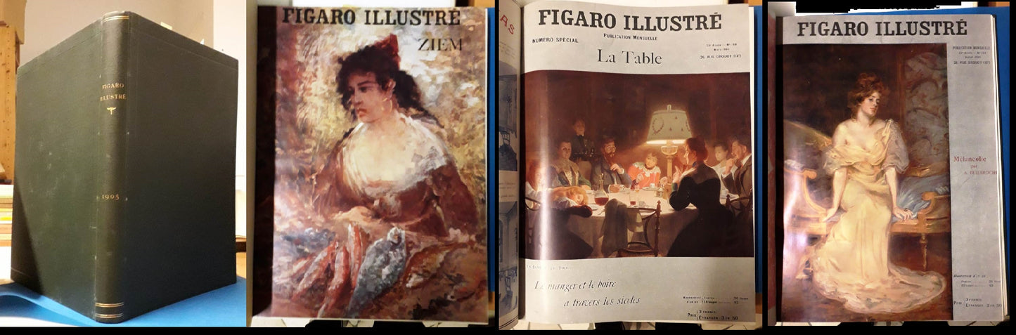 LR- RIVISTA FIGARO ILLUSTRE 1/12 ANNATA COMPLETA RILEGATA ----- 1905 - C - ZFS
