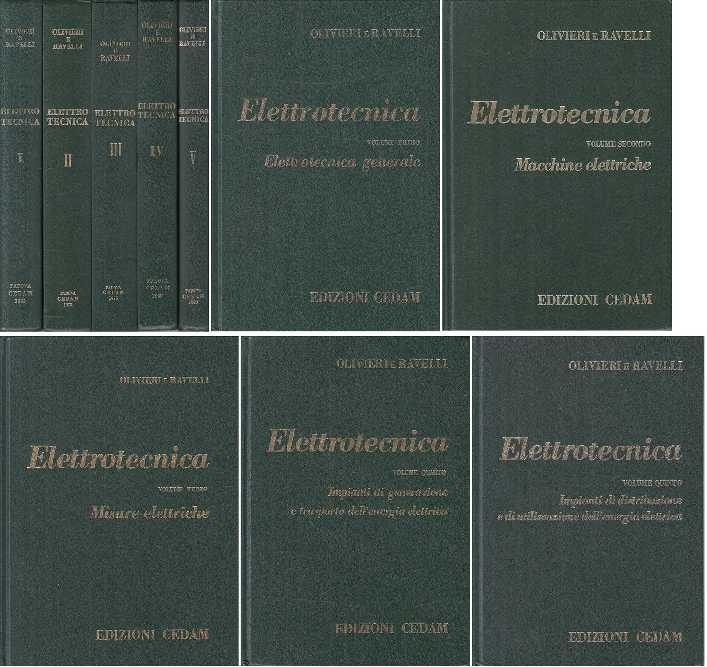 LZ- ELETTRONICA 5 VOLUMI - OLIVIERI RAVELLI - CEDAM --- 1983 - C - ZFS328