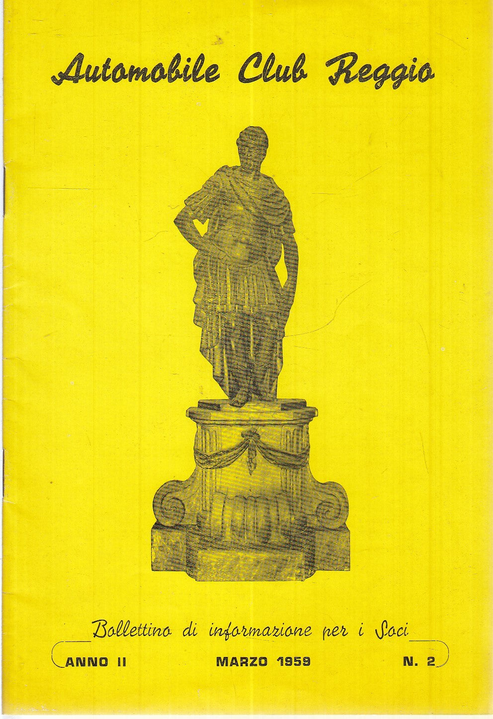 CV- AUTOMOBILE CLUB REGGIO EMILIA BOLLETTINO DI INFORMAZIONE SOCI 1959 - XFS111