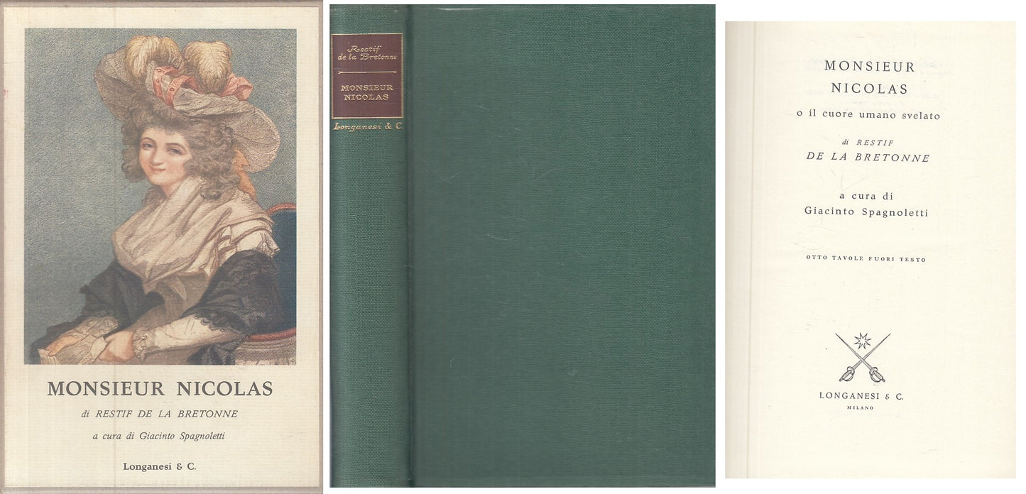 LN- MONSIEUR NICOLAS CUORE UMANO SVELATO- BRETONNE- LONGANESI--- 1971- CS- YFS89