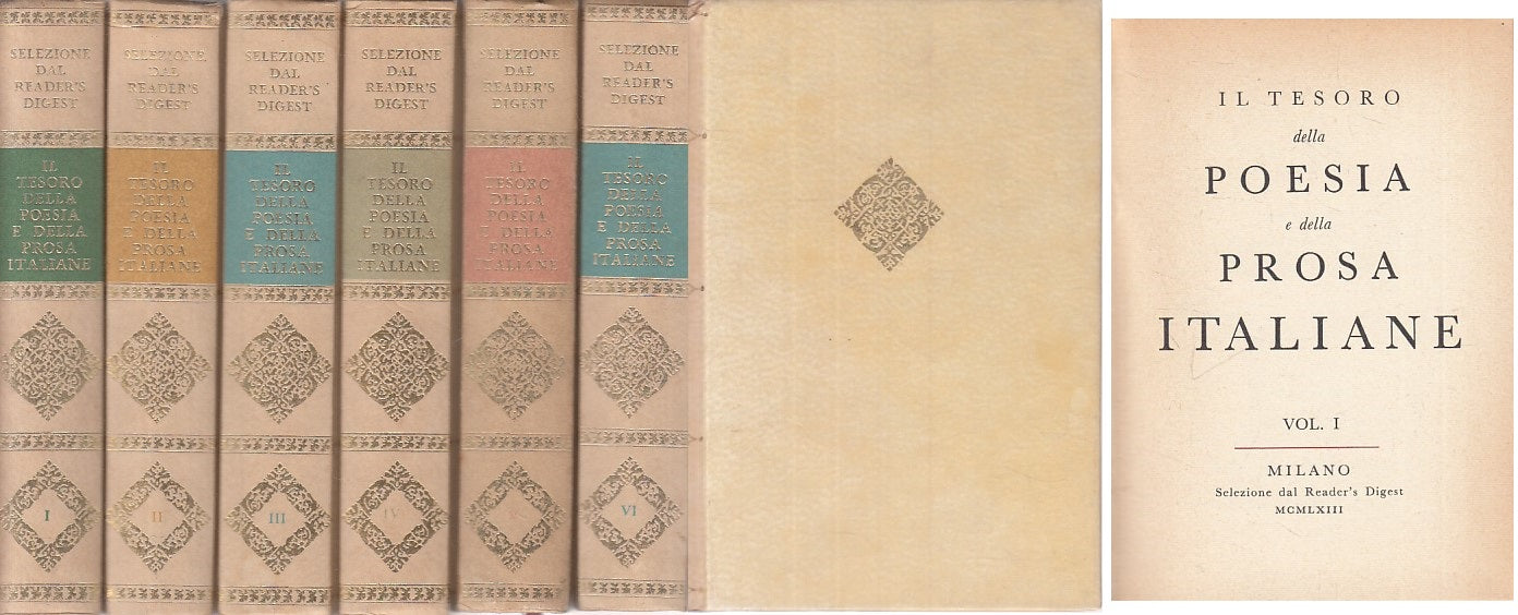 LS- IL TESORO DELLA PROSA ITALIANA 6 VOLL.-- READER'S DIGEST--- 1963- C - YFS161