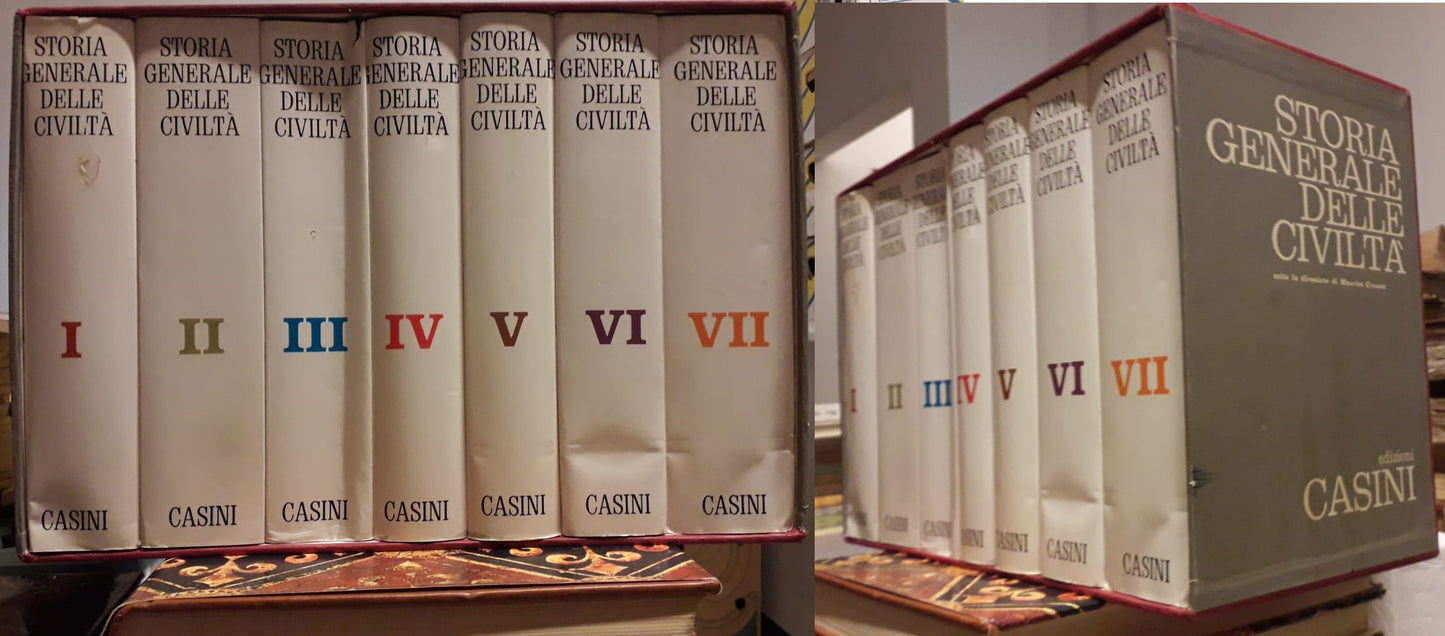 LS- STORIA GENERALE DELLE CIVILTA' COFANETTO 7 VOLUMI -- CASINI--- 1955- CS- YFS