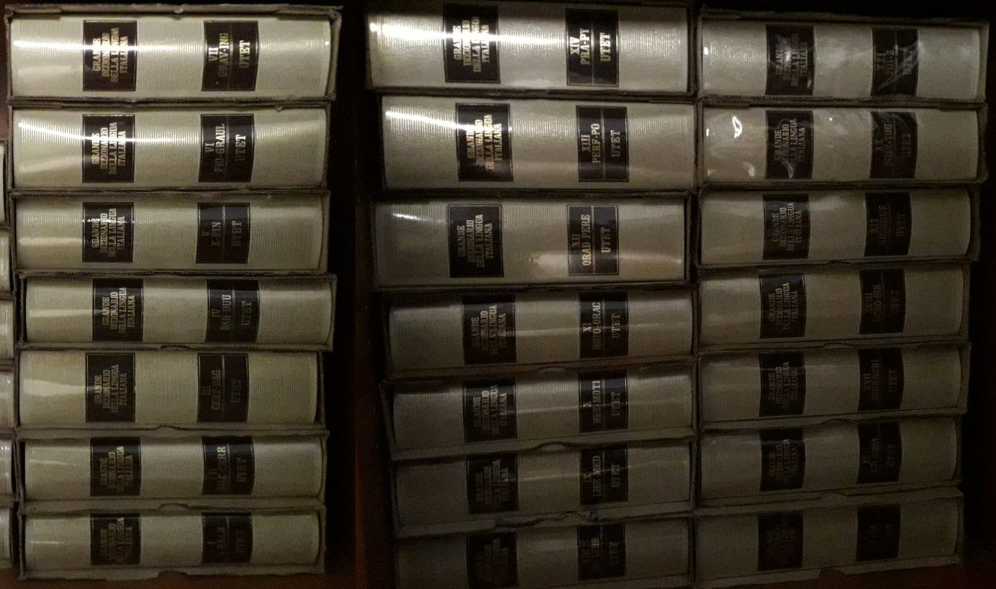 LZ- GRANDE DIZIONARIO DELLA LINGUA ITALIANA 21 VOLUMI COMPLETA-- UTET--- 1995-CS