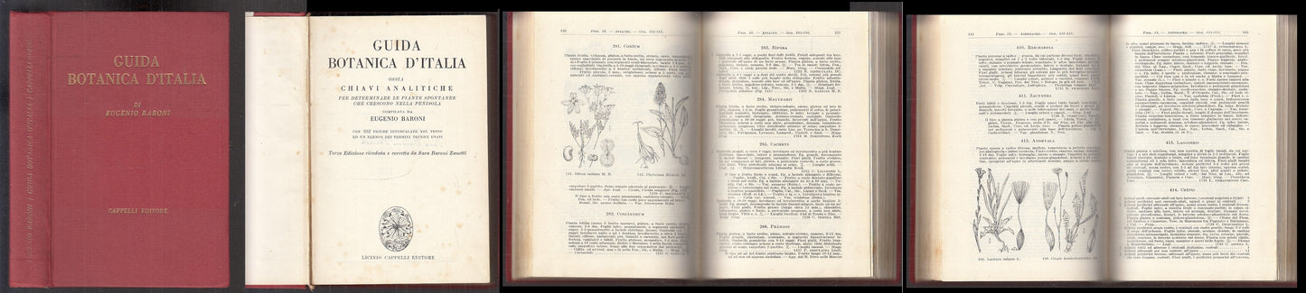 LZ- GUIDA BOTANICA D'ITALIA - EUGENIO BARONI - CAPPELLI --- 1955 - C - XFS10