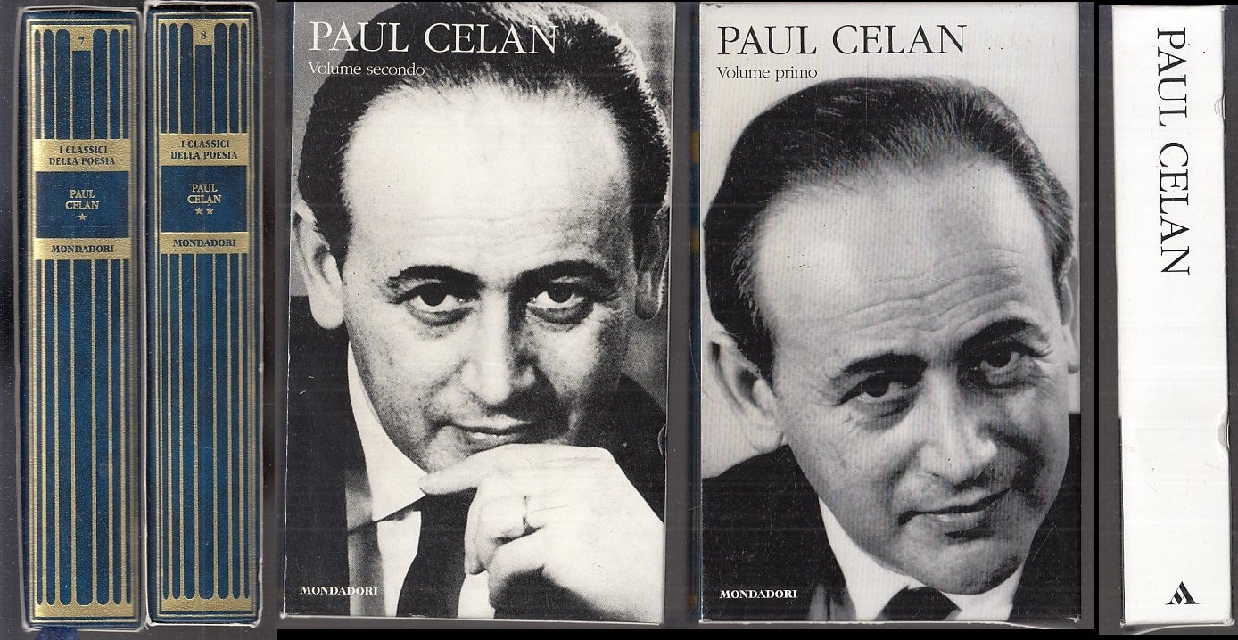 LN- POESIE 2 VOLUMI- PAUL CELAN- MONDADORI- CLASSICI POESIA- 1a - 1998- C- XFS21