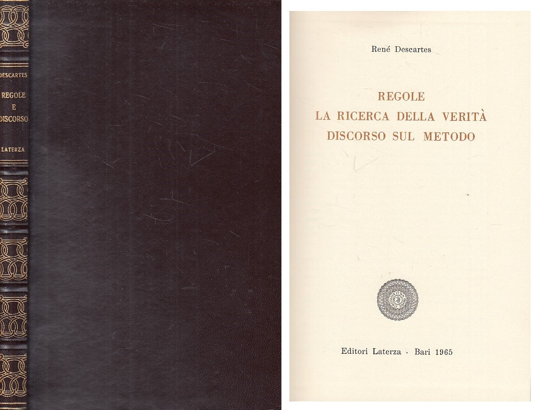 LS- REGOLE RICERCA VERITA' DISCORSO - DESCARTES - LZATERZA --- 1965 - B - YFS382