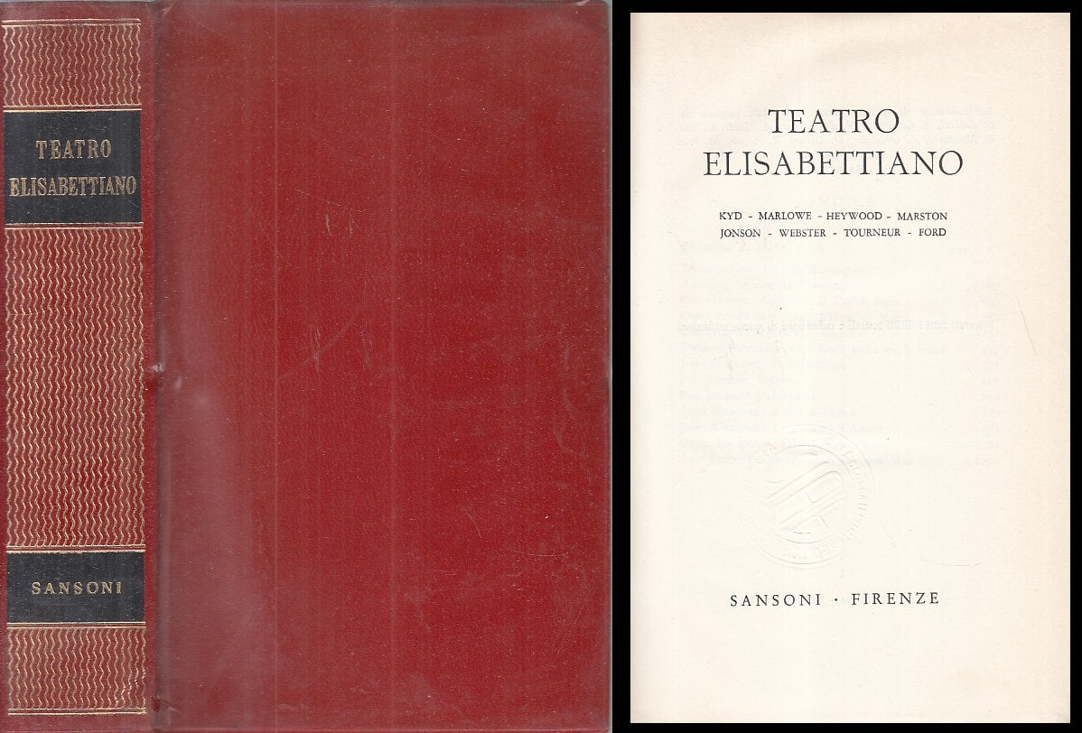 LN- TEATRO ELISABETTIANO -- SANSONI --- 1955 - CS - ZFS604