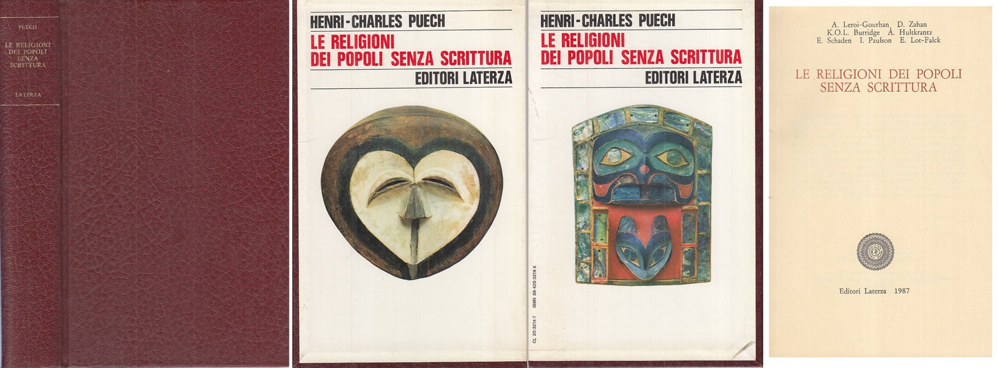 LS- LE RELIGIONI DEI POPOLI SENZA SCRITTURA- PUECH- LATERZA--- 1987 - C - ZFS149
