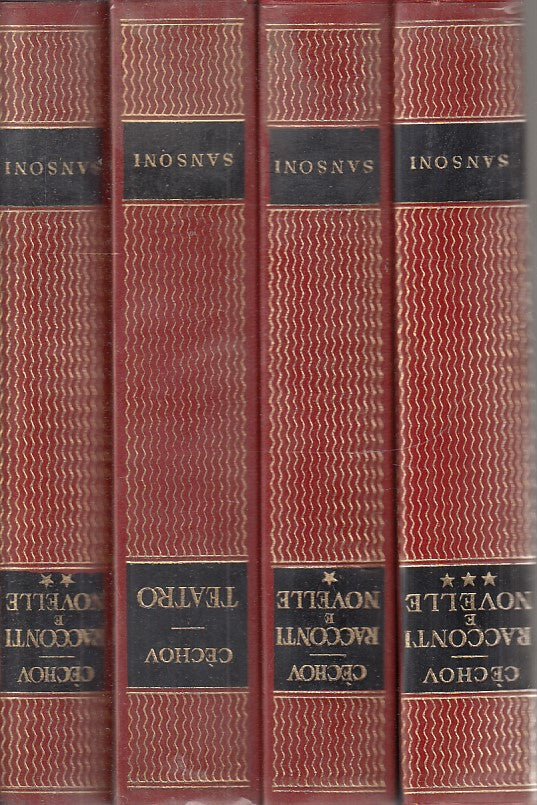 LN- RACCONTI E NOVELLE VOLUMI 1/3 + TEATRO - CECHOV- SANSONI--- 1955- CS- XFS115