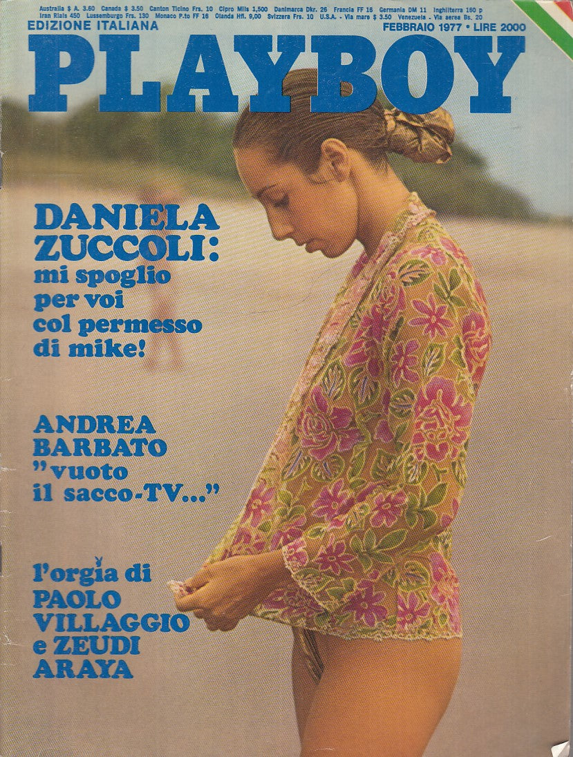 LX- PLAYBOY DANIELA ZUCCOLI EBBRAIO COMPLETO DI POSTERINO ----- 1977 - S - YFS