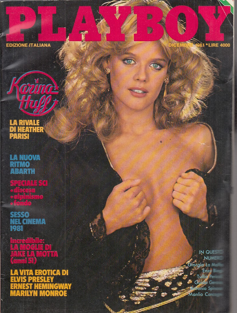 LX- PLAYBOY DICEMBRE KARINA HUSS COMPLETO DI POSTERINO ----- 1981 - S - YFS