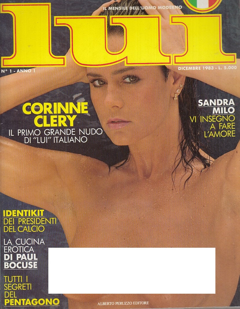 LX- IL MENSILE DELL'UOMO MODERNO LUI DICEMBRE CORINNE CLERY ----- 1983 - S - YFS