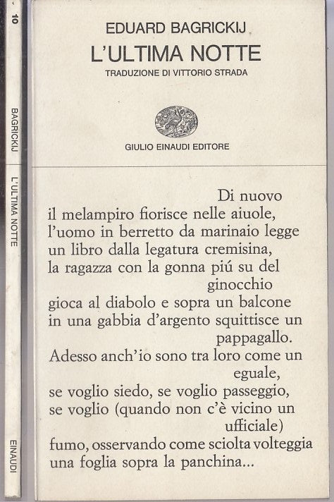 LN- L'ULTIMA NOTTE - EDUARD BRAGRICKY - EINAUDI-- 1a ED.- 1965- B- XFS43