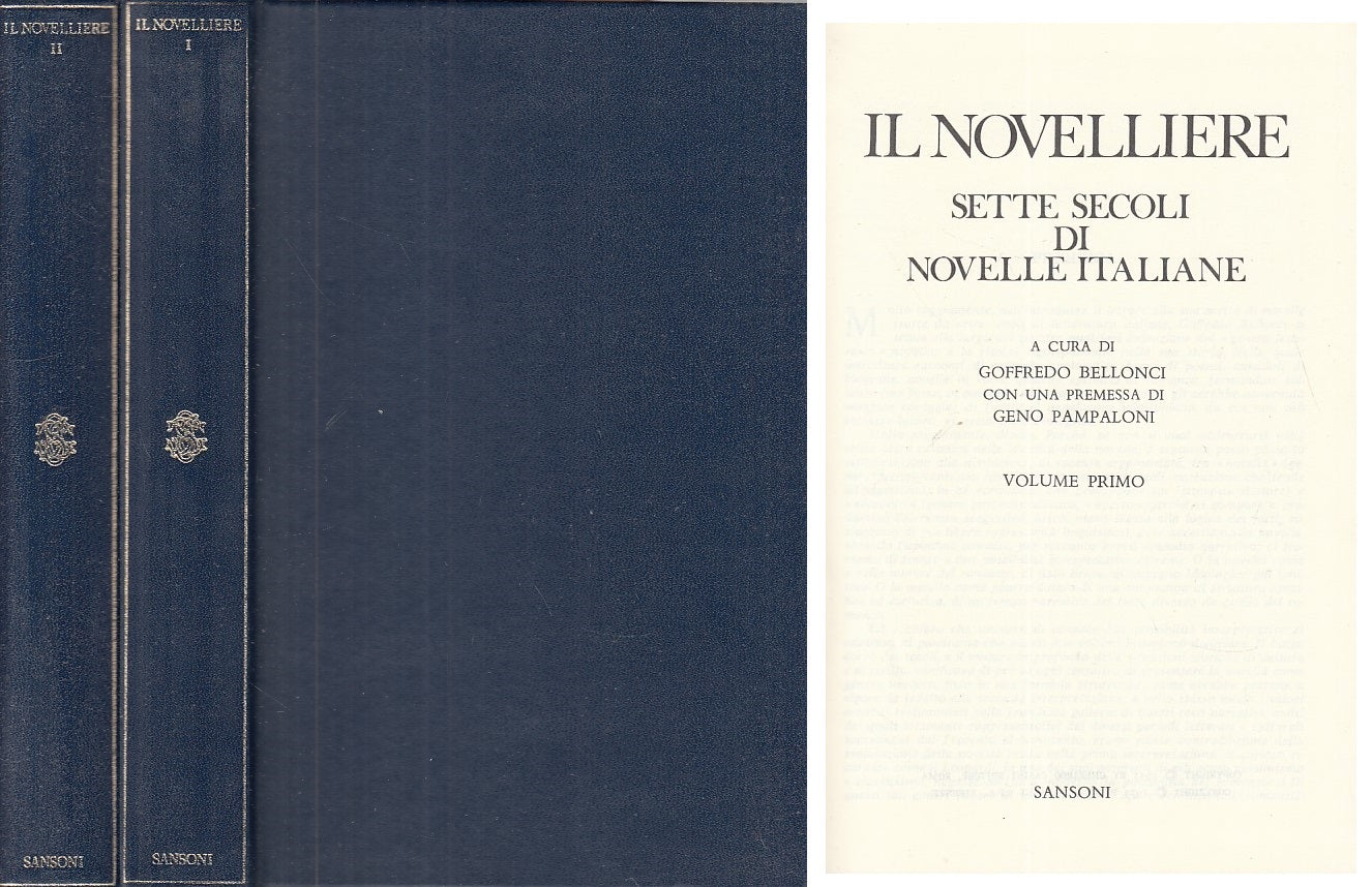 LN- IL NOVELLIERE SETTE SECOLI NOVELLE 2 VOLL. -- SANSONI --- 1973 - C - ZFS205