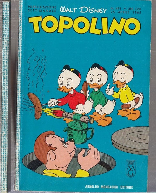 FD- TOPOLINO N.491 LIBRETTO NO BOLLINO -- DISNEY MONDADORI - 1965 - B - TFX A
