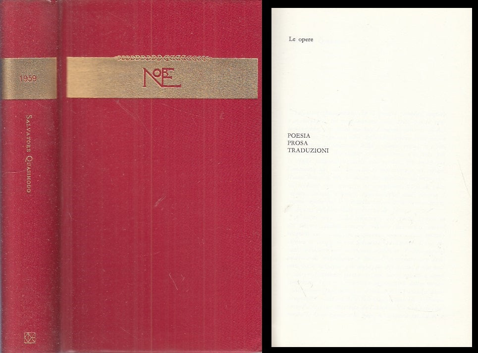 LN- SCRITTORI DEL MONDO I NOBEL 1959 QUASIMODO -- CDE --- 1969 - CS - YFS386