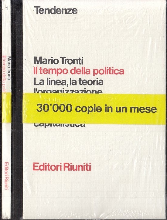 LS- IL TEMPO DELLA POLITICA - MARIO TRONTI- RIUNITI--- 1980- B- XFS118