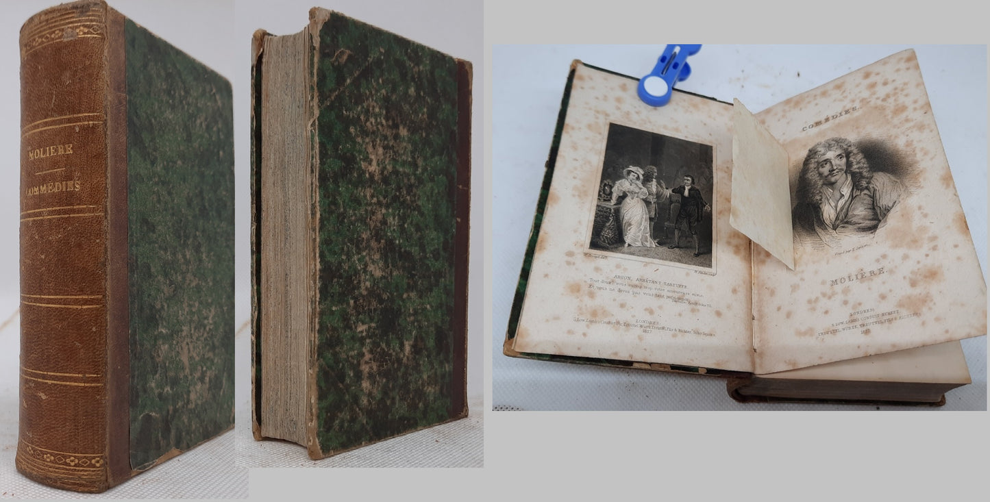 LH- CHOIS DES COMEDIES TOME I e TOMO II - MOLIERE - LONDRES --- 1827 - C - XFS45