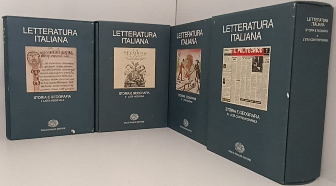 LS- LETTERATURA ITALIANA STORIA E GEOGRAFIA 4 VOLUMI -- EINAUDI--- 1987- CS- YFS