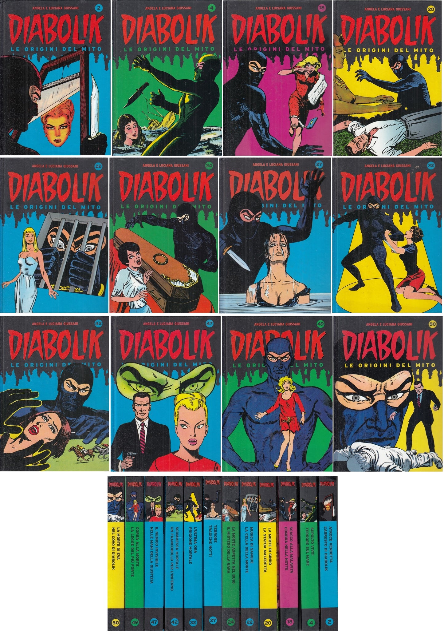 FN- DIABOLIK ORIGINI DEL MITO LOTTO 12 VOLUMI-- PANINI GAZZETTA- 2008- C- YFS999