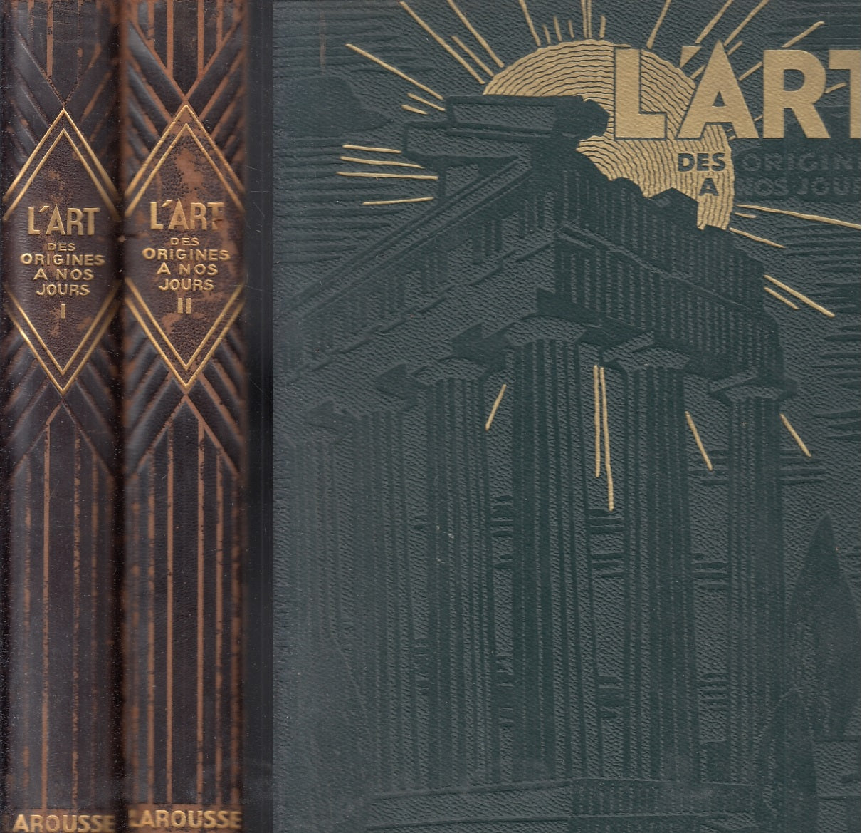 LT- L'ART DES ORIGINES A NOS JOURS 2 VOLUMI -- LAROUSSE --- 1932 - C - ZFS355